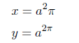 x = a^2