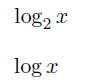 \log{2} x